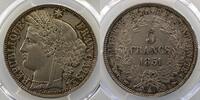 Münzen 5 Francs 1851 A G.719  Cérès  (Paris)  PCGS-AU58  SUP  200,00 EUR  zzgl. 7,00 EUR Versand