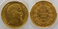Münzen G.1060     Louis-Napoléon-Bonaparte    (Paris)    PCGS-MS61    SUP+ 20 Francs 1852 A 