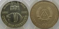 Münzen 10 Mark DDR (Deutsche Demokratische Republik) Gedenkprägungen GDM 68 Otto von Guericke PCGS-MS66 FDC -