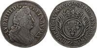 Ludwig XIV (1643-1715) Demi-Ecu G.185 aux Palmes réf. (Caen) TTB -