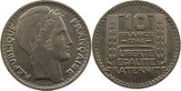 10 Franken G.810 Turin cupro-nickel grosse tête rameaux longs TTB+ -