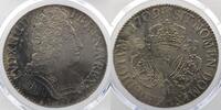 Ludwig XIV (1643-1715) Ecu G.229 Ecu aux 3 couronnes (Reims) PCGS-Genuine cleaned AU detail TTB+/SUP -