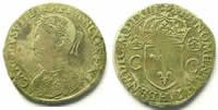 Französische königlische Münzen 1563 H (La Rochelle) TB/TB+