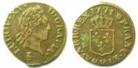 Münzen Liard Ludwig XV (1715-1774) G.272 à la vieille tête (Troyes) TB+/TTB -