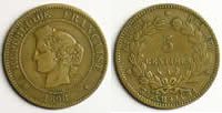 Münzen 5 Centimes G.157a Cérès (Paris) torche TB -