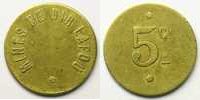 Französische Kolonialmünzen Lec.555a - Elie 10.1 5 Cent. TTB