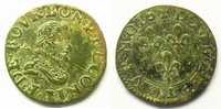 Feudalmünzen Double Tournois au col plat (François de Bourbon-Conti 1605-1614) nd TB+/