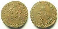 Münzen 30 Sous Numismatik der Bergwerken Aniche Mines d'Aniche Cuivre jaune , R 28mm TTB+ -