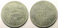 Münzen Jeton Numismatik der Bergwerken Houillères du bassin des Cévennes de Chauffage Bon pour 1 sac de bois Alu, R 38,5mm TTB+/SUP -