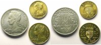 Französische Kolonialmünzen Lec.69, 77, 87 5 Francs, 10 Francs, 20 Francs 1955 Essai FDC