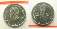 Französische Kolonialmünzen Lec.28 10 Francs 1967 Essai FDC