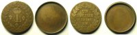 Münzen Frankreich 1793-1959 Monnaie dite de forçat réalisée avec 2 pièces de 1 Décime, dont le revers 1815