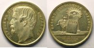Münzen Jeton rond en argent Numismatik des französischen Notariates Laon Napoléon III SUP -
