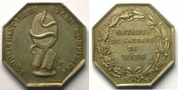 Münzen Jeton Numismatik des französischen Notariates Le Mans octogonal en argent TTB -