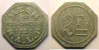 Münzen Notgeld von Messes und Militärkreise 112° Régiment d'Artillerie Lourde Elie 10.6 2 F Al,8 24 mm TTB -