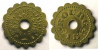 Münzen Notgeld von Messes und Militärkreise 23° Régiment d'Infanterie Elie 10.2 BOURG 15 c contremarqué Lt,Rftr 22 mm SUP -
