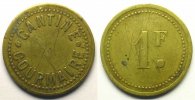 Münzen Notgeld von Messes und Militärkreise Cantines Cantine Courmaire 1 F Lt, R 25,5mm TB -