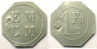 Münzen Notgeld von Messes und Militärkreise Ecole Militaire de St-Hippolyte du Fort Elie 15.10 E.M.C.M. (Ecole Militaire Coop. Militaire) 1 F Alu, 8 22mm TTB/TTB+ -