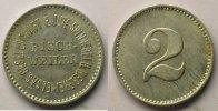 Münzen BISCHWEILER (Bischwiller) (67) Elsäs Gesellschaft F.Jute-Spinnerei & Weberei 2 (Pf) Al,R 18mm SUP -