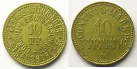 Münzen 10 Pf STRASSBURG (Strasbourg) (67) Elsass-Lothringer Consum Genossenschaft Lt,R 20,5mm TTB+ -