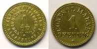 Münzen 1 Pf STRASSBURG (Strasbourg) (67) Elsass-Lothringer Consum Genossenschaft Lt, R 16mm TTB+ -