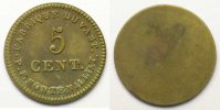 Münzen LE VAST (50) Fabrique du Vast - P.F. FONTENILLIAT Elie 10,1 5 c Cu,R uniface 18,5 mm TTB -