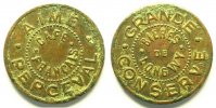 Münzen LONGWY (54) Café Français, Aimé PERSEVAL, Bières de Longwy type du Elie 20 Grande Conserve Lt, R 25mm TB+ -