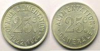 Münzen MONTPELLIER (34) Omnium Alimentation - Alimentation Générale Elie 340,1 25 c Al,R 27 mm TTB/SUP -
