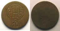 Münzen PARIS (75) Cie Française Thomson-Houston ( CFTH ) Elie C670,2 10 ( c ) Cu,R uniface 26 mm TTB -