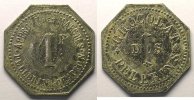 Münzen PARIS (75) Pellerin & Chapron, Approv. Des Marchés Elie P135.2 1 F Zn Ni, 8 25 mm TTB -