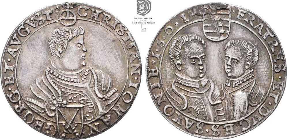 DEUTSCHLAND 1/8 Taler 1601 Sachsen Albertinische Linie Dresden vzgl