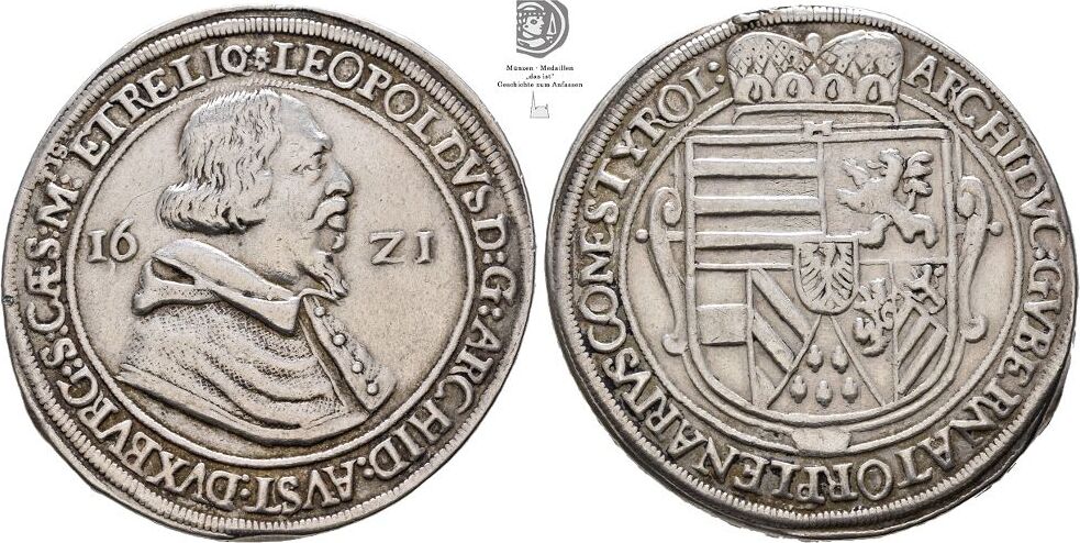 ÖSTERREICH Taler 1621 Erzherzog Leopold HALL ss
