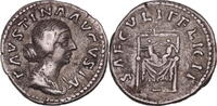 Roman Empire Denarius Faustina The Younger AR Denarius - SAECVLI FELICIT -