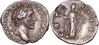 Roman Empire Denarius Antoninus Pius AR Denarius - Fortuna Standing -