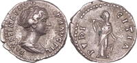 Roman Empire Denarius Faustina The Younger AR Denarius - PVDICITIA -