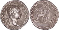 Roman Empire Denarius Trajan AR Denarius - Vesta Seated -