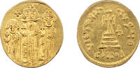 Byzantine Solidus Heraclius, Heraclius Constantine and Heraclonas AU Solidus – VICTORIA AVGU -