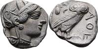 Tetradrachm 454 – 404 BC. Ancient Greek Attica, Athens AR Tetradrachm – Owl Ch VF