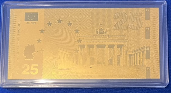 Gold Gedenkprägung 25 Jahre Deutsche Einheit 2015 www.ma-shops.de