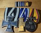 Deutsches Kaiserreich Ordenspange 1914-1918 3er Ordensspange + Miniatur sehr guter Zustand, siehe Fotos