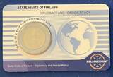 Finnland 2 Euro 2025 Diplomatie und Außenpolitik - Englisch prägefrisch in Coin Card
