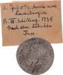 Lauenburg IIII Schilling 1738 Georg II. von Braunschweig (1727-1760)- Braunschweig-Calenberg-Hannover s-ss/s - mit altem Sammlerzettel