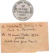 Braunschweig-Calenberg-Hannover 1/12 Thaler 1834 mit altem Sammlerzettel - 12 Einen Thaler Wilhelm IV. f. ss