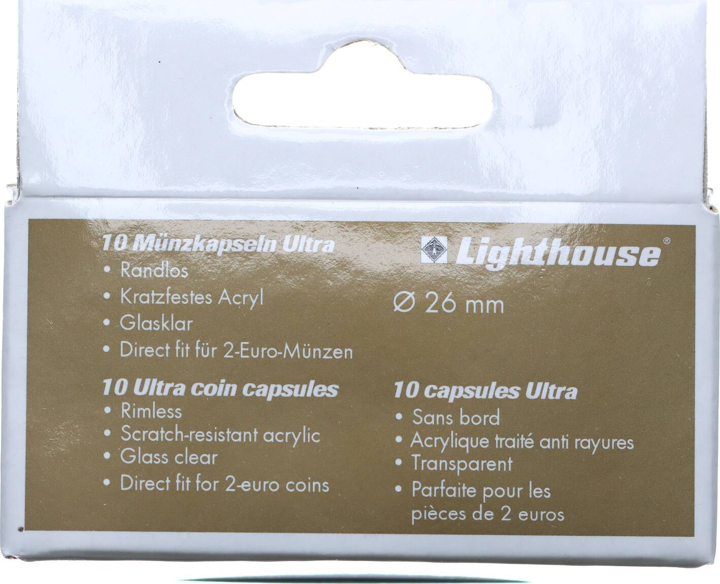 Leuchtturm Capsule Portamonete Trasparenti (10 Pezzi) – Protezione Per Monete Da 14 A 62 Mm