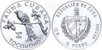 5 Pesos 1981 Fauna Cubana - Kubatrogon - Tocororo st in Kapsel