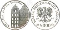 Polen 5000 Zloty Polen 5000 Złoty 1989 Ratujemy Zabytki Torunia -