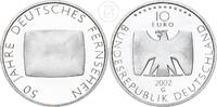 Deutschland BRD 10 Euro 10 € Gedenkmünze - 50 Jahre Deutsches Fernsehen -