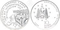 Deutschland BRD 10 Euro 2004 10 &euro; Gedenkm&uuml;nze - Columbus &ndash; Europas Labor... 35,00 EUR  zzgl. 4,90 EUR Versand