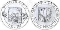 Deutschland BRD 10 Euro 10 € Gedenkmünze - 175. Geburtstag Wilhelm Busch -