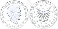 Deutschland BRD 10 Euro 10 € Gedenkmünze - 100. Geburtstag Marion Gräfin Dönhoff -